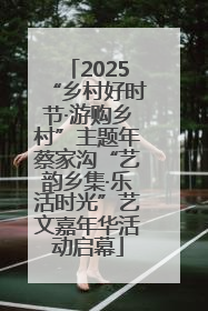 2025“乡村好时节·游购乡村”主题年蔡家沟“艺韵乡集·乐活时光”艺文嘉年华活动启幕
